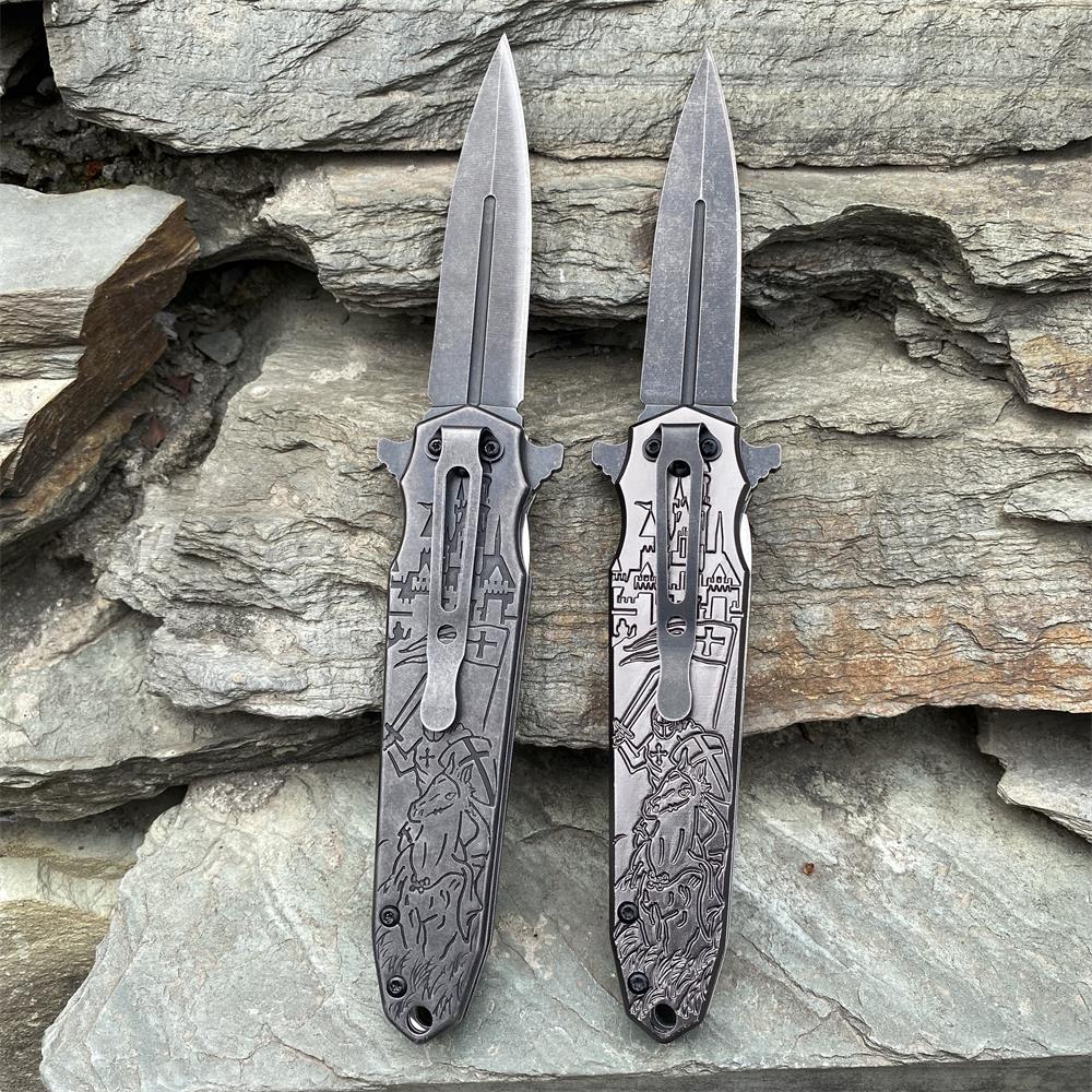Crusades Knife Knights Templar Folding Knife - Tophatter Daily Deals