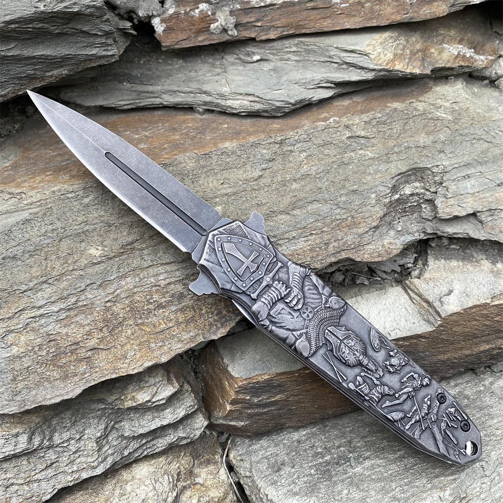 Crusades Knife Knights Templar Folding Knife - Tophatter Daily Deals