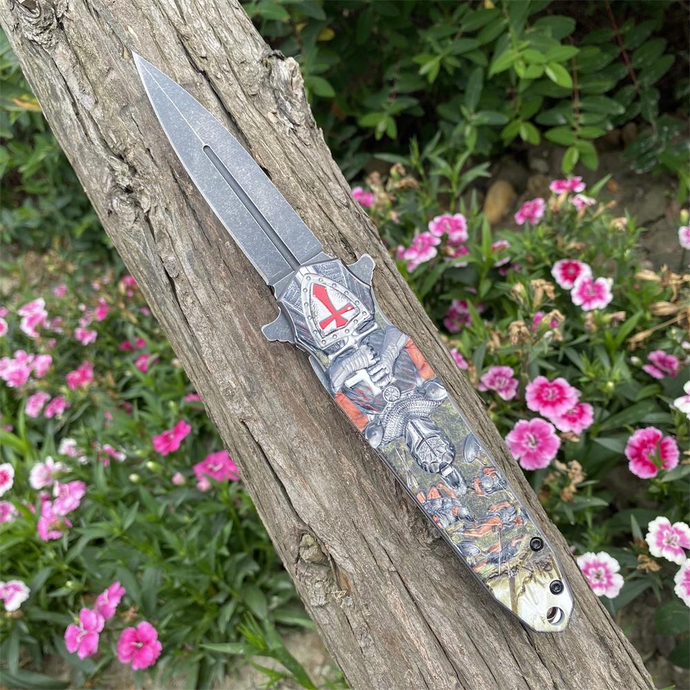 Crusades Knife Knights Templar Folding Knife - Tophatter Daily Deals