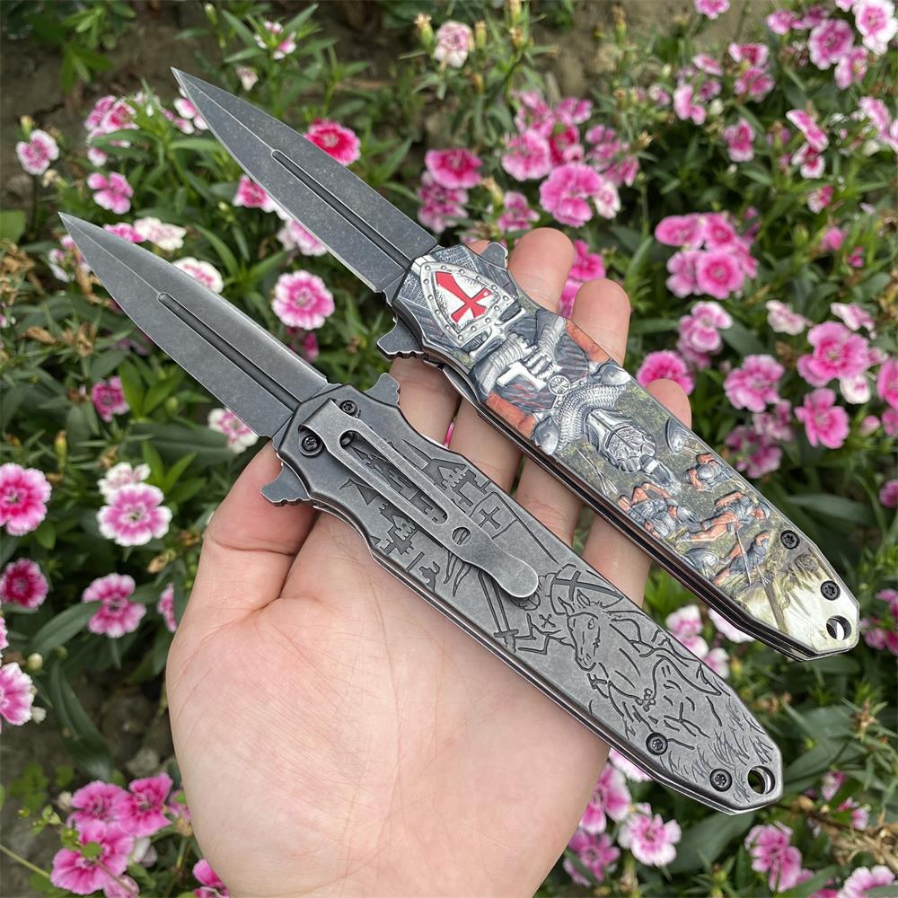 Crusades Knife Knights Templar Folding Knife - Tophatter Daily Deals