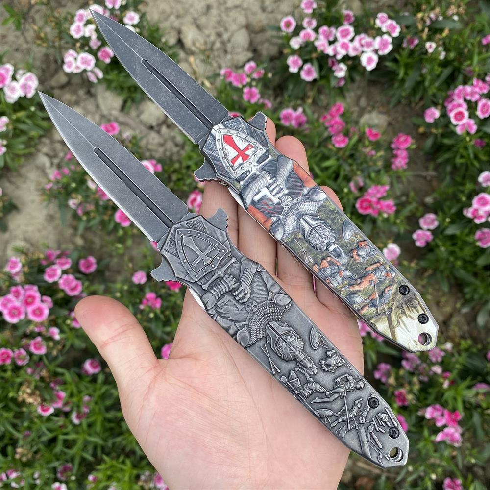 Crusades Knife Knights Templar Folding Knife - Tophatter Daily Deals