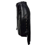 Knotted PU Leather Slit Skirt Women's Bottoms - Tophatter Daily Deals