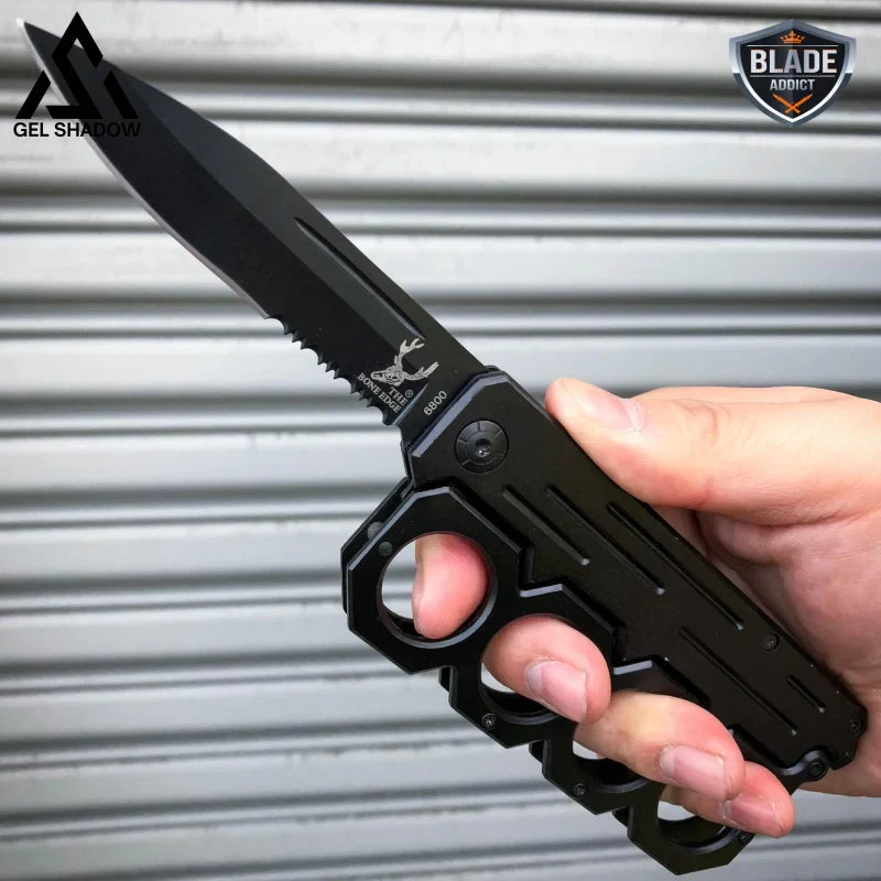 Knuckle Style Tactical Spring Assisted Open Folding Pocket Knife-GS40 Pocket Knives - Tophatter Daily Deals