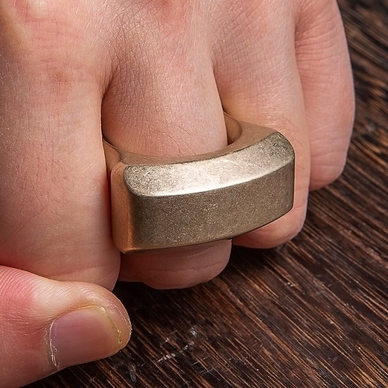 Full Brass Stonewash Knuckles Weapon Brass Knuckles - Tophatter Daily Deals