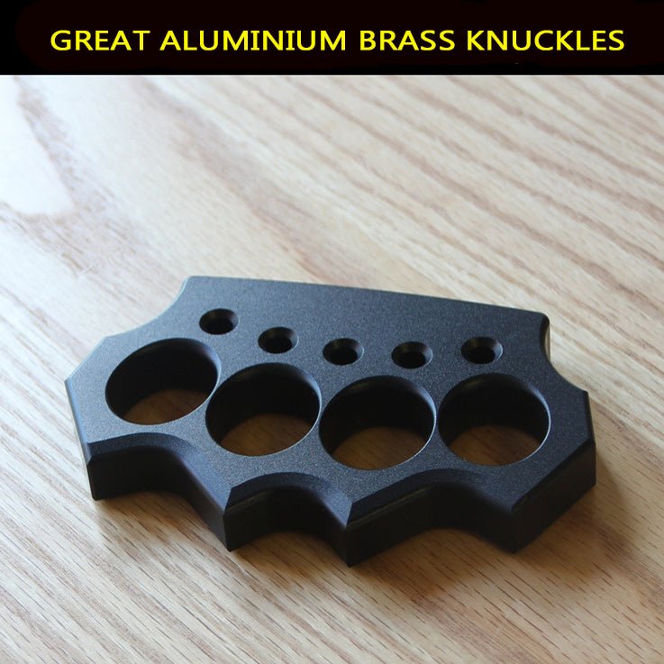 Knuckles Weapon Black Aluminium Alloy Light - Cakra EDC Gadgets Brass Knuckles - Tophatter Daily Deals