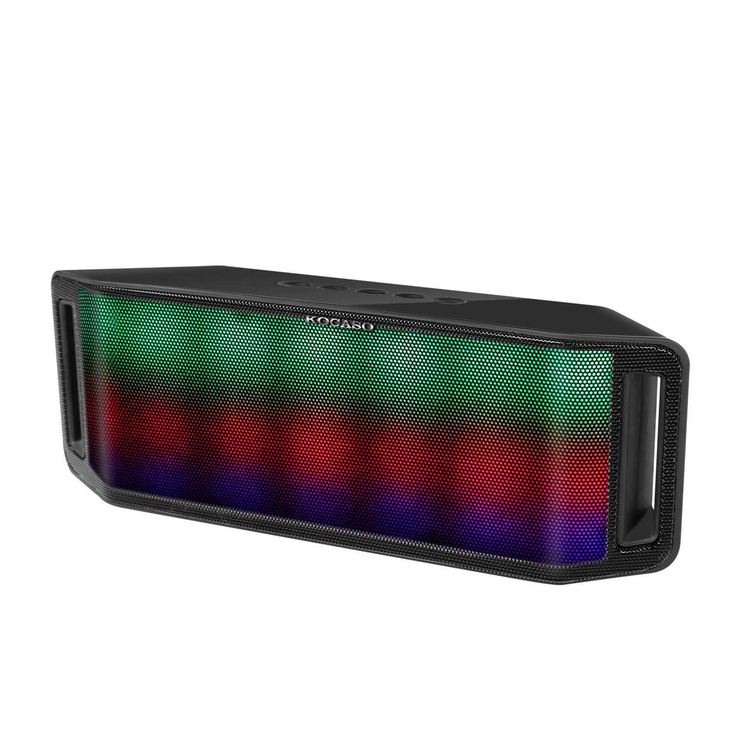 KOCASO LED Wireless Speaker Dynamic Multicolor Hands-Free Speakers - Tophatter Daily Deals