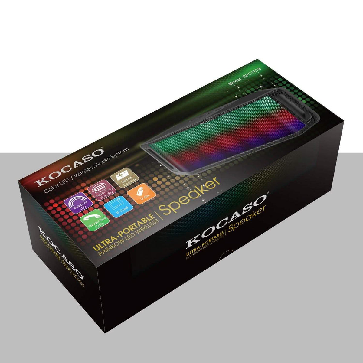KOCASO LED Wireless Speaker Dynamic Multicolor Hands-Free Speakers - Tophatter Daily Deals