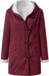 Warm Womens Winter Jacket - Hooded Mid-Thigh, Suede - Tophatter Daily Deals