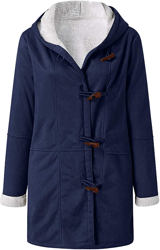Warm Womens Winter Jacket - Hooded Mid-Thigh, Suede - Tophatter Daily Deals
