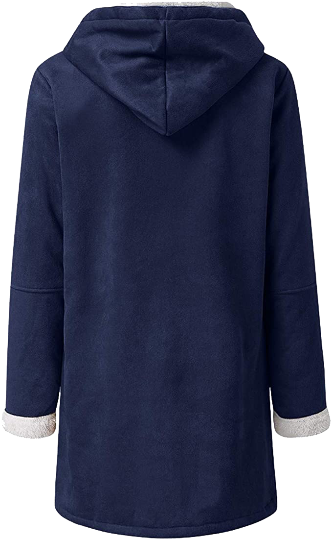 Warm Womens Winter Jacket - Hooded Mid-Thigh, Suede - Tophatter Daily Deals