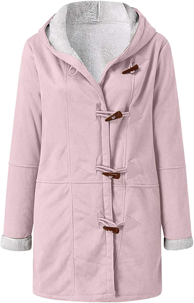 Warm Womens Winter Jacket - Hooded Mid-Thigh, Suede - Tophatter Daily Deals