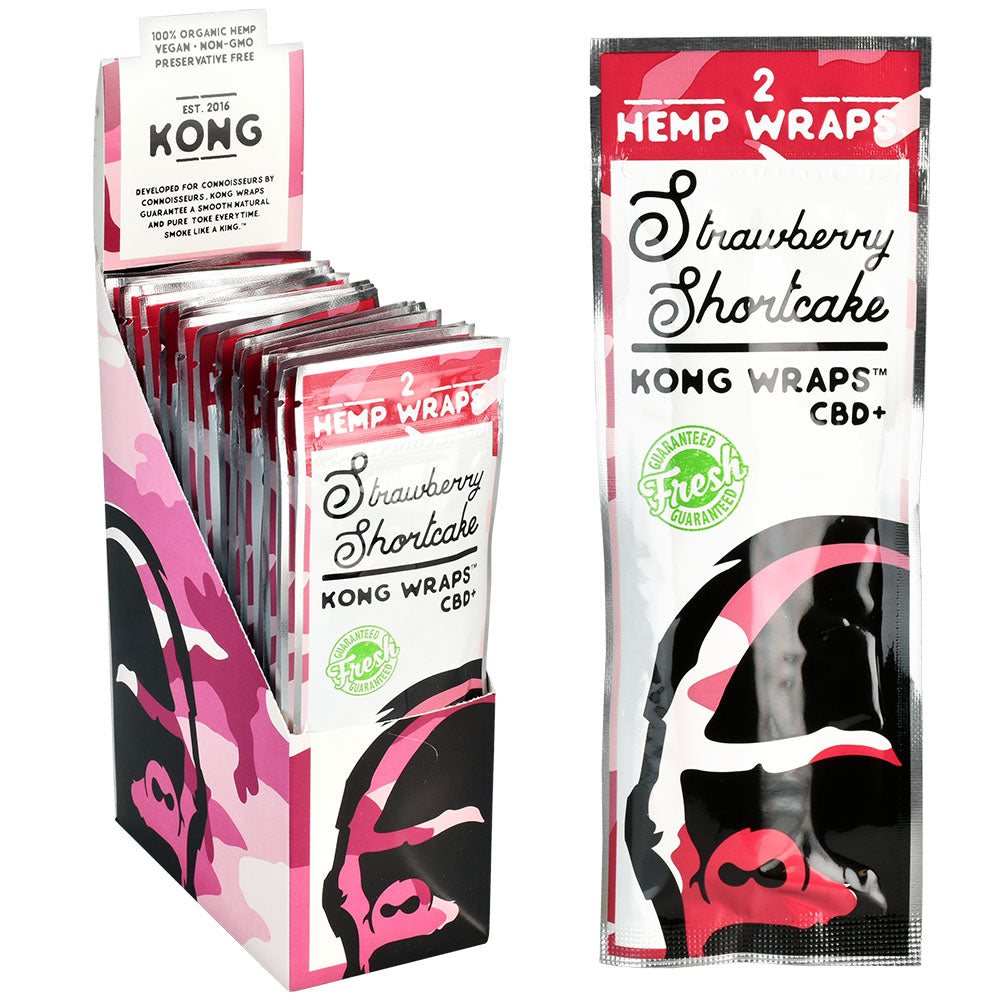 Kong Organic Wraps Strawberry Shortcake Blunt Wraps & Leaf Rolls - Tophatter Daily Deals