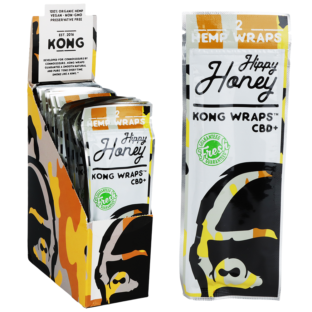Kong Organic Wraps Hippy Honey Blunt Wraps & Leaf Rolls - Tophatter Daily Deals