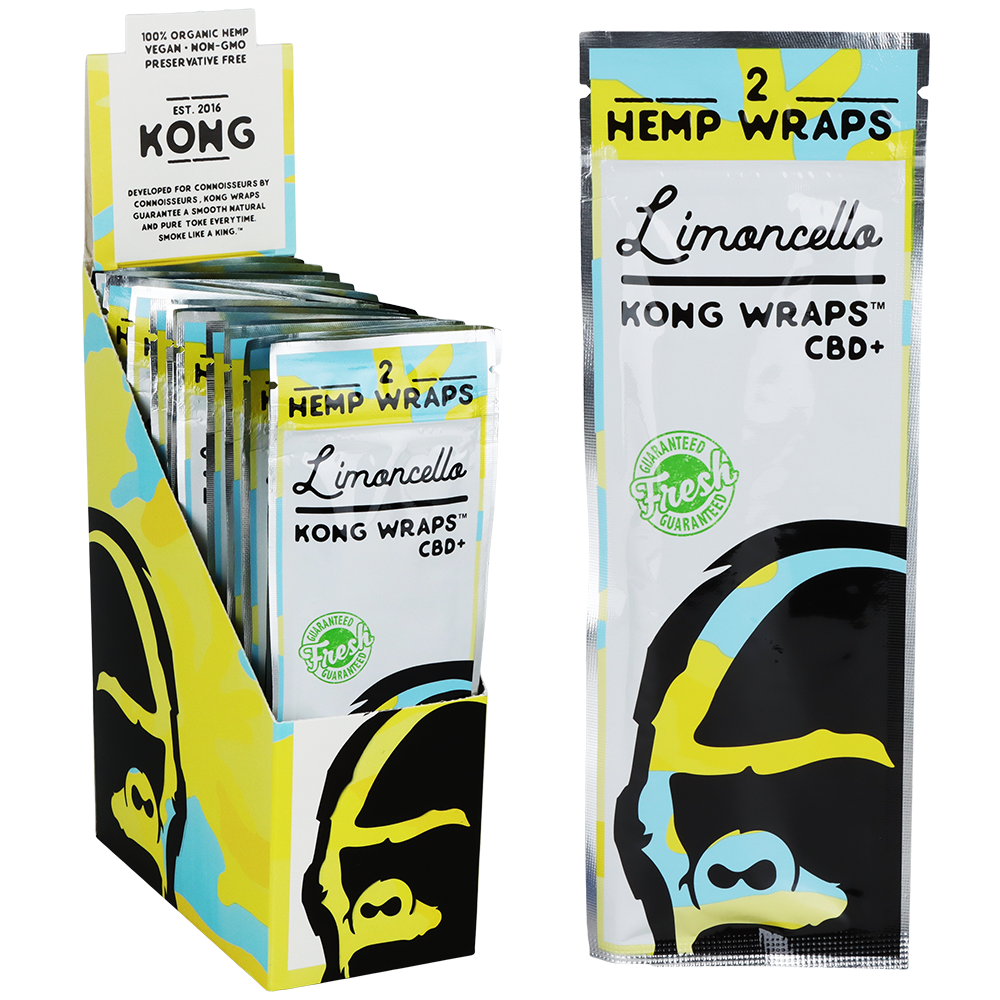 Kong Organic Wraps Limoncello Blunt Wraps & Leaf Rolls - Tophatter Daily Deals