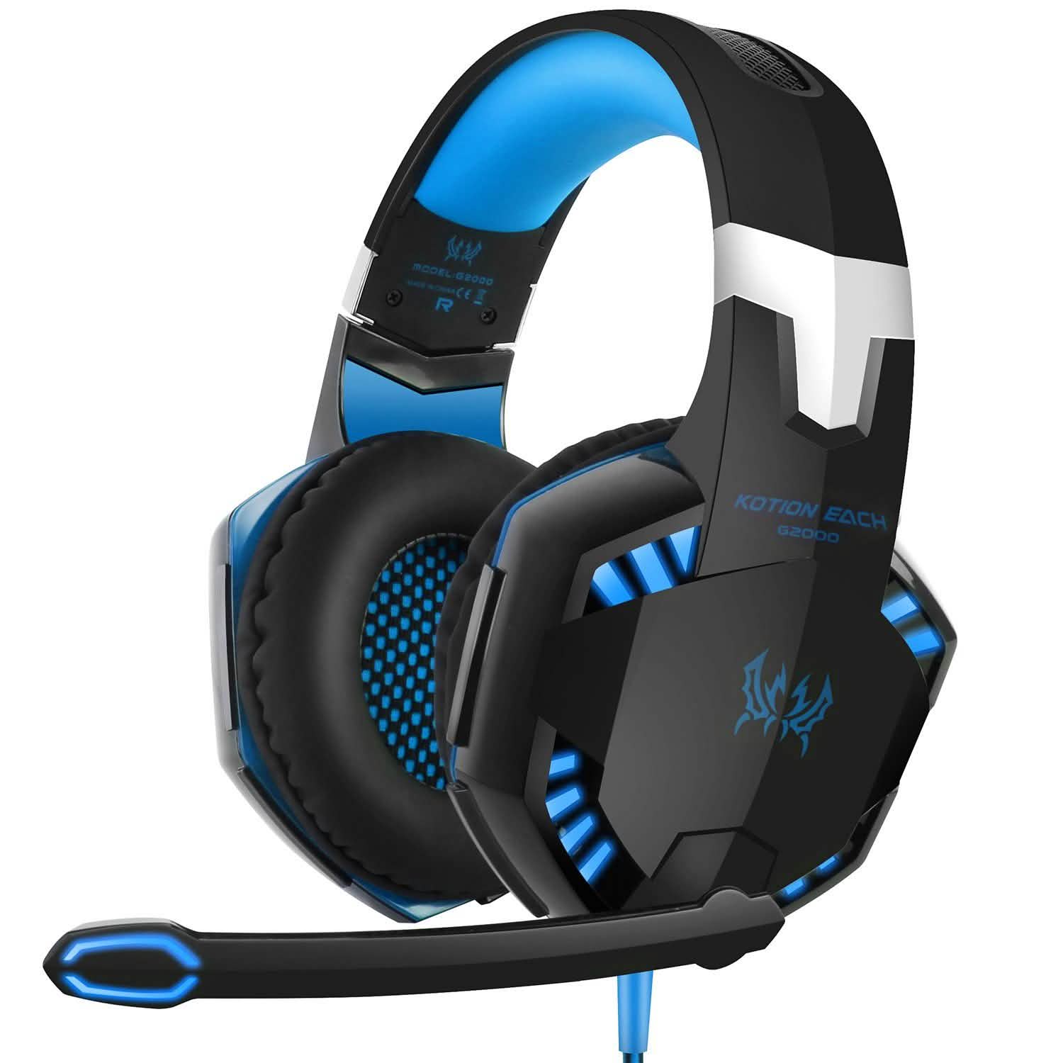 Kotion Each G2000 Gaming Headset Blue Headphones - Tophatter Daily Deals