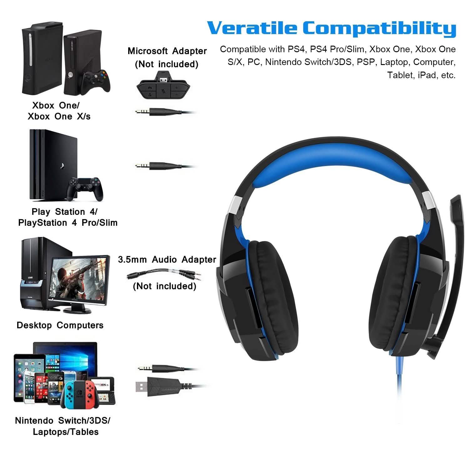 Kotion Each G2000 Gaming Headset Headphones - Tophatter Daily Deals