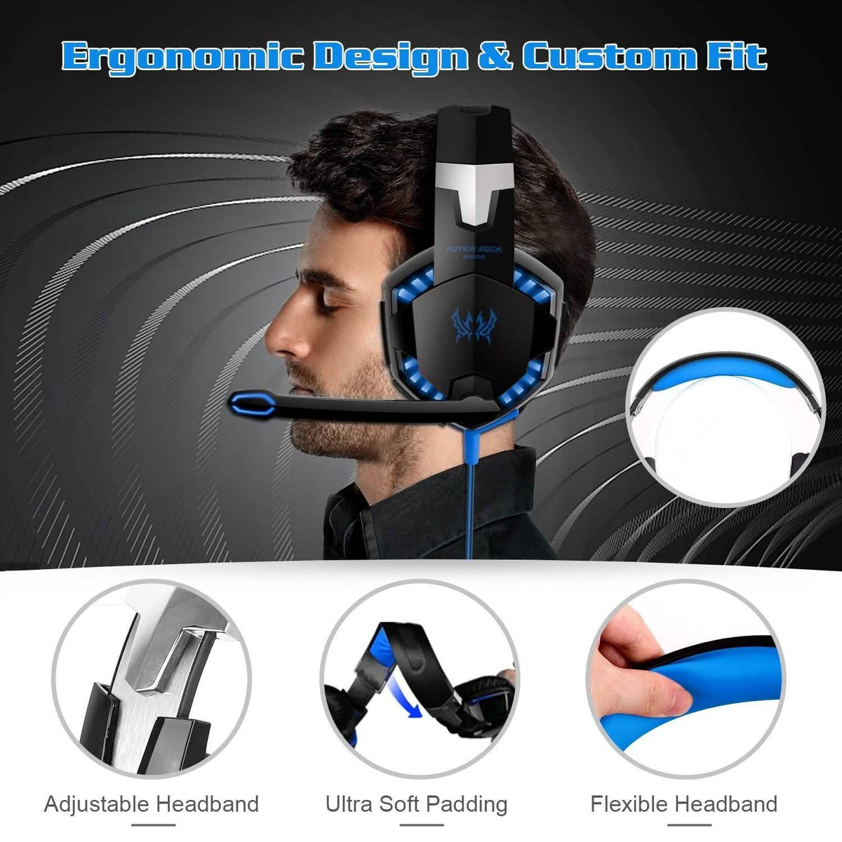 Kotion Each G2000 Gaming Headset Headphones - Tophatter Daily Deals