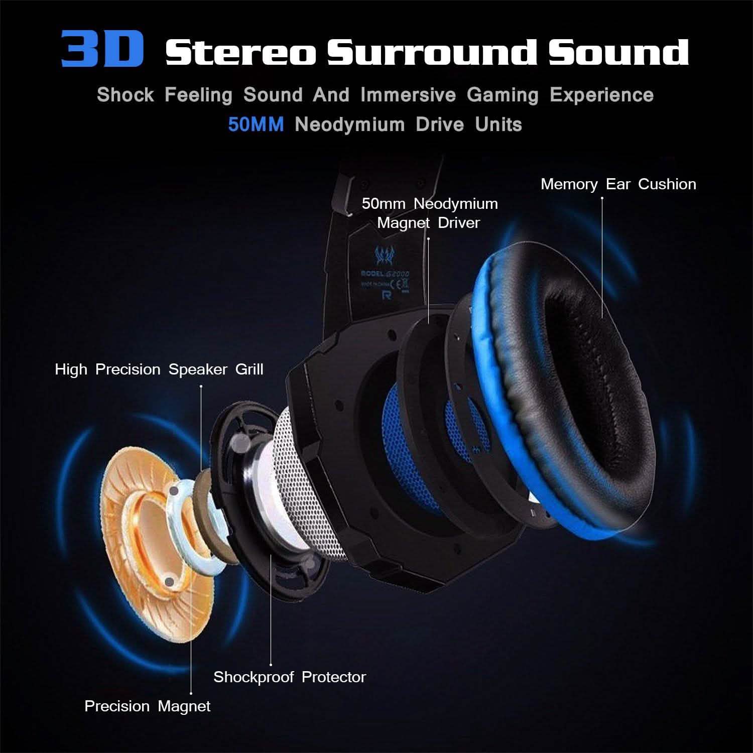 Kotion Each G2000 Gaming Headset Headphones - Tophatter Daily Deals