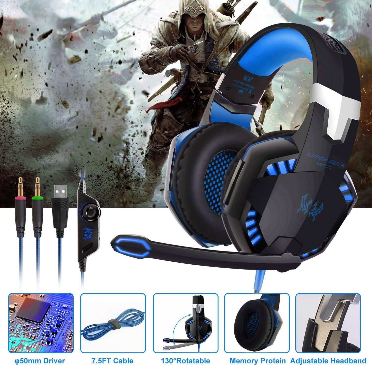 Kotion Each G2000 Gaming Headset Headphones - Tophatter Daily Deals