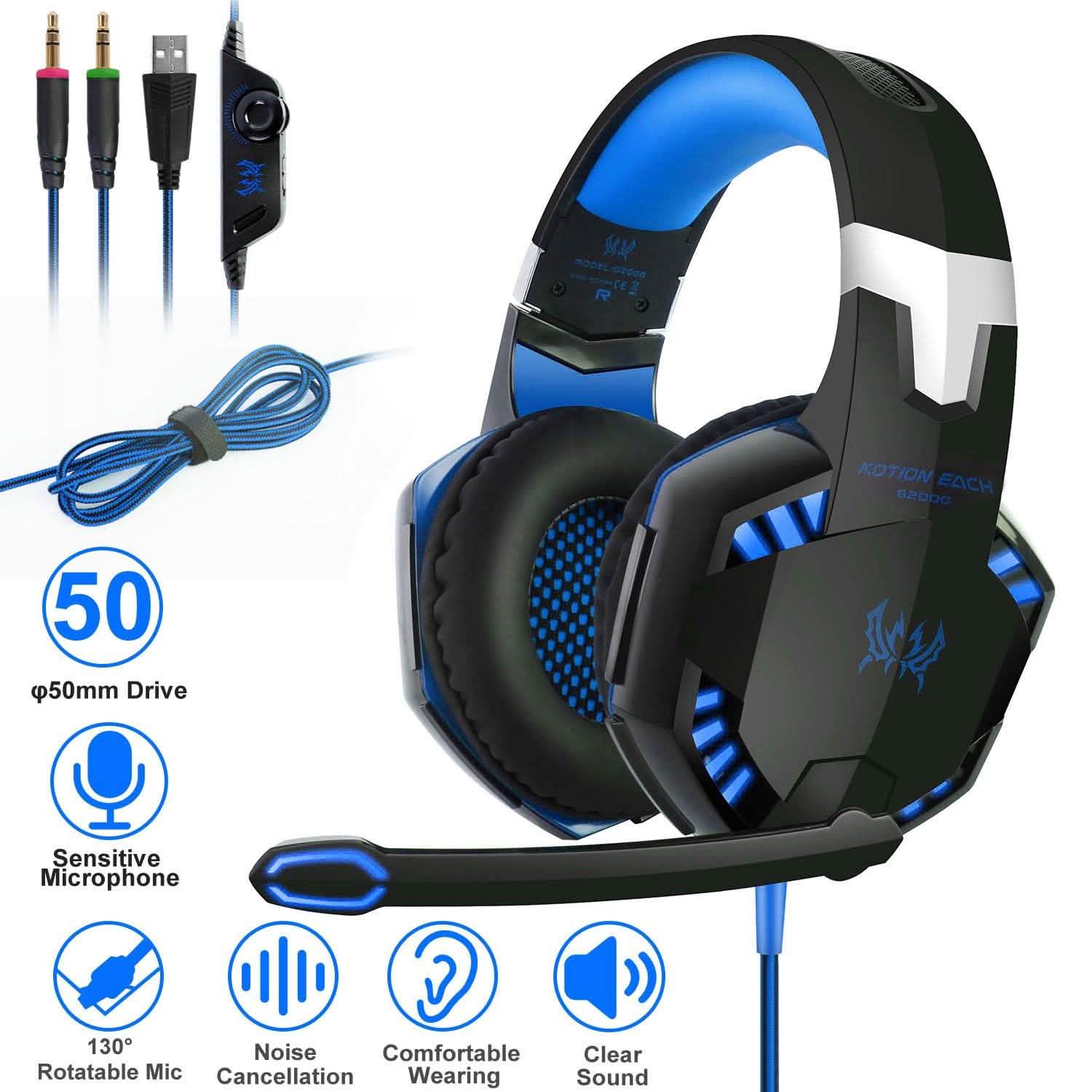 Kotion Each G2000 Gaming Headset Headphones - Tophatter Daily Deals