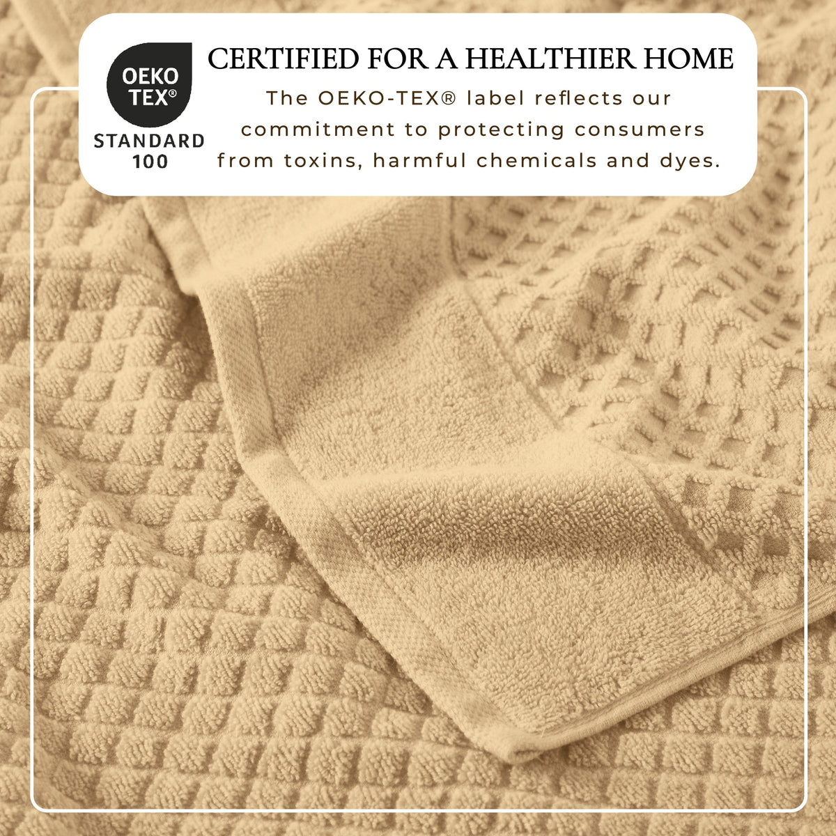 Cotton Diamond Waffle Weave Bath Towel Set - Grayson Collection Bath - Tophatter Daily Deals
