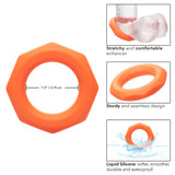 Alpha Liquid Silicone Sexagon Ring Orange Stretchy Comfortable Enhancer > Cock Ring > Single - Tophatter Daily Deals