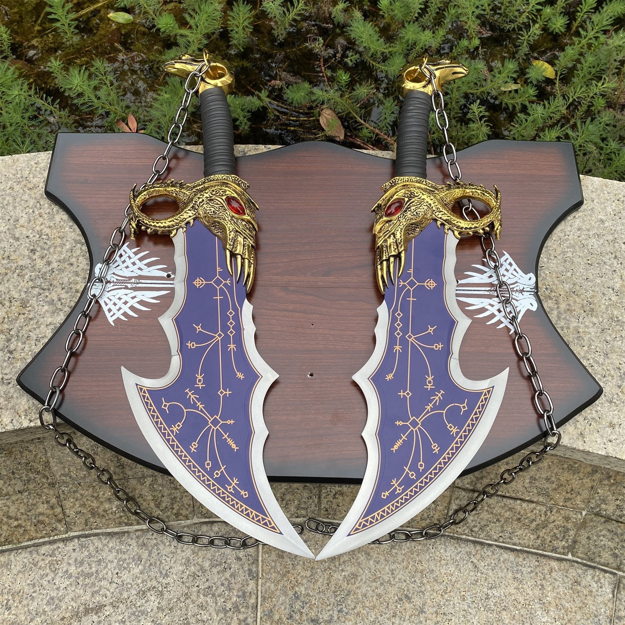 Blades of Chaos Life-size Metal Replica Norse - Tophatter Daily Deals