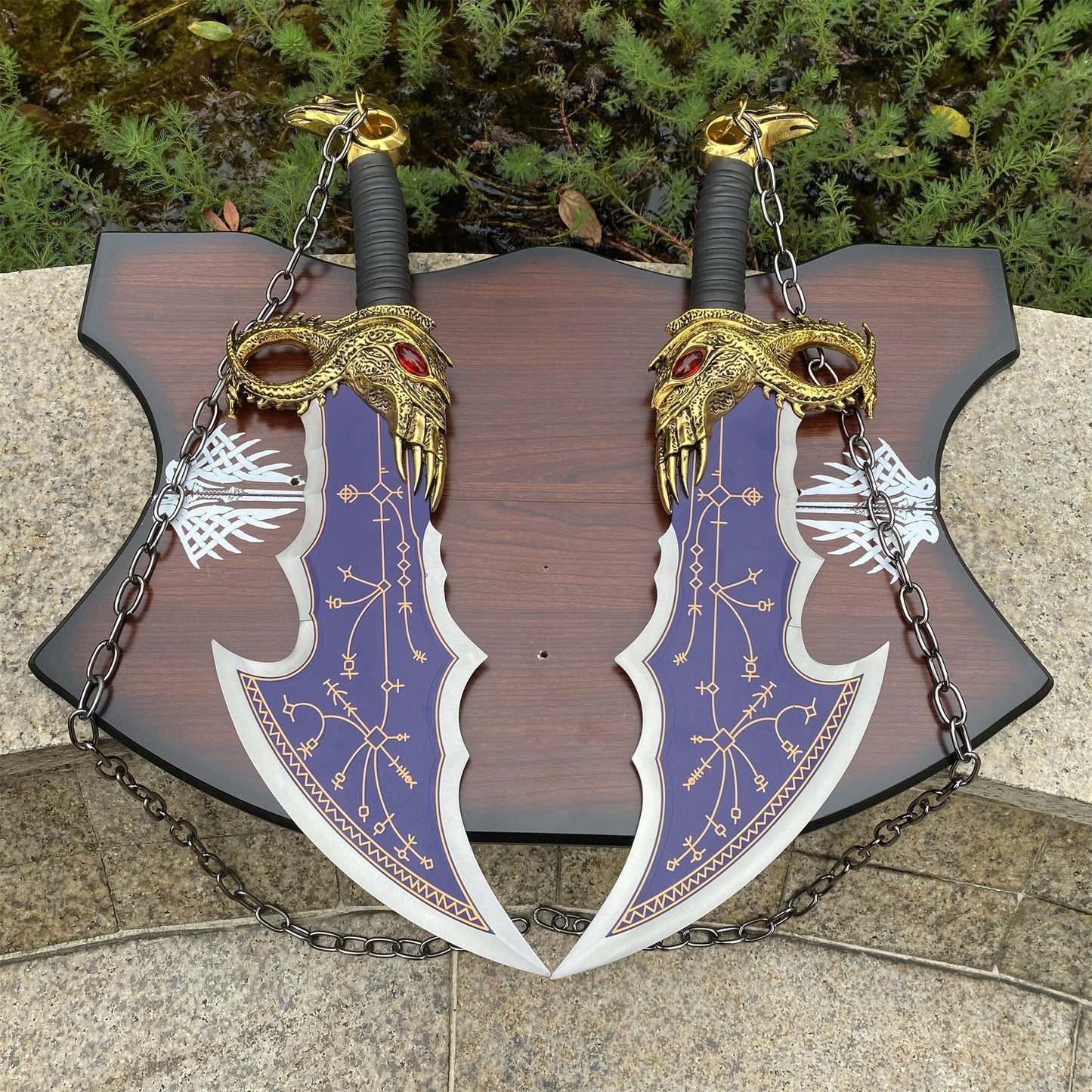 Blades of Chaos Life-size Metal Replica Norse - Tophatter Daily Deals