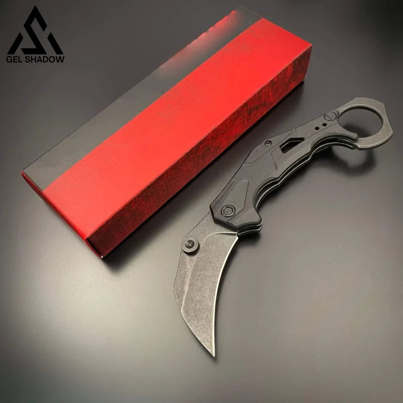 KS 2064 Knife Folding Sharp Knife KARAMBIT-GS34 Black Blade Pocket Knives - Tophatter Daily Deals