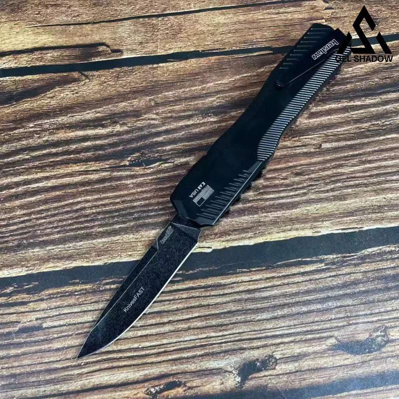 KS9000 DE OTF - Blk Aluminum (3.45 " CPM-MagnaCut)-GS147 Black 50th Anniversary Edition BRASSKNUCKLE - Tophatter Daily Deals