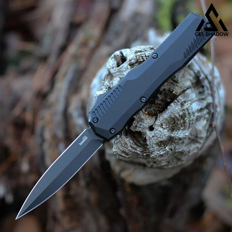 KS9000 DE OTF - Blk Aluminum (3.45 " CPM-MagnaCut)-GS147 Black BRASSKNUCKLE - Tophatter Daily Deals