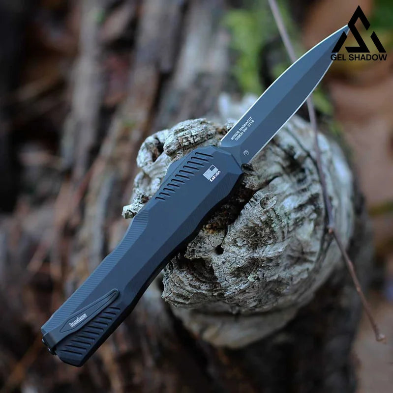 KS9000 DE OTF - Blk Aluminum (3.45 " CPM-MagnaCut)-GS147 BRASSKNUCKLE - Tophatter Daily Deals