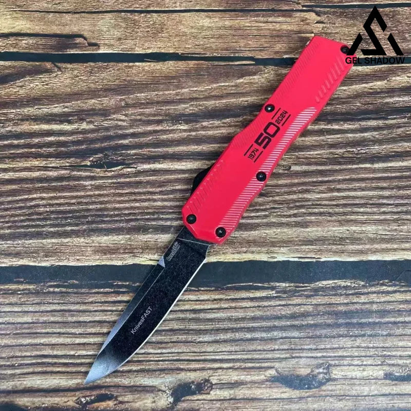 KS9000 DE OTF - Blk Aluminum (3.45 " CPM-MagnaCut)-GS147 Red 50th Anniversary Edition BRASSKNUCKLE - Tophatter Daily Deals