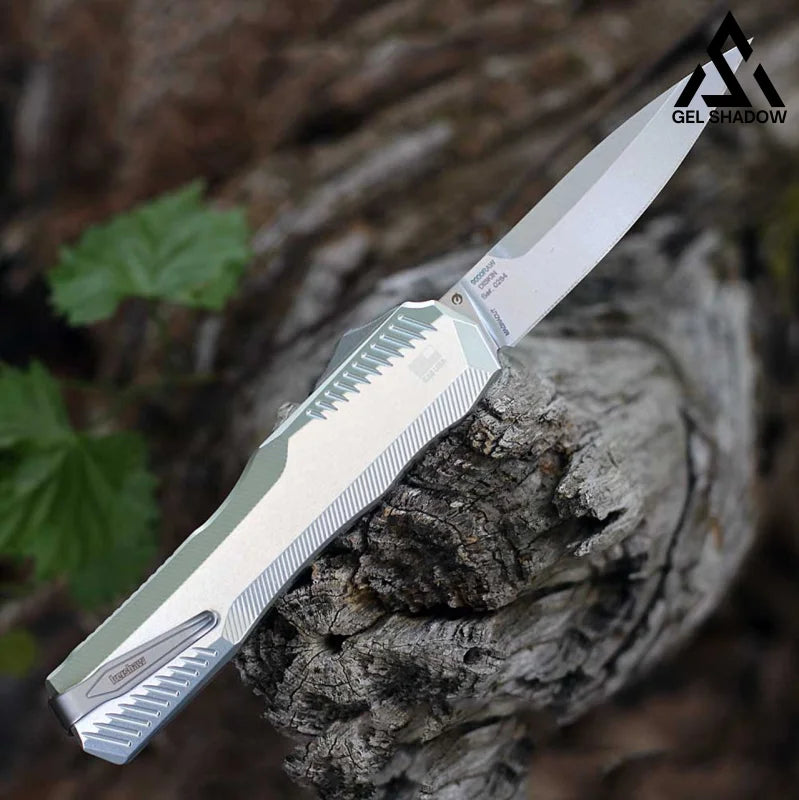 KS9000 DE OTF - Blk Aluminum (3.45 " CPM-MagnaCut)-GS147 Silver BRASSKNUCKLE - Tophatter Daily Deals