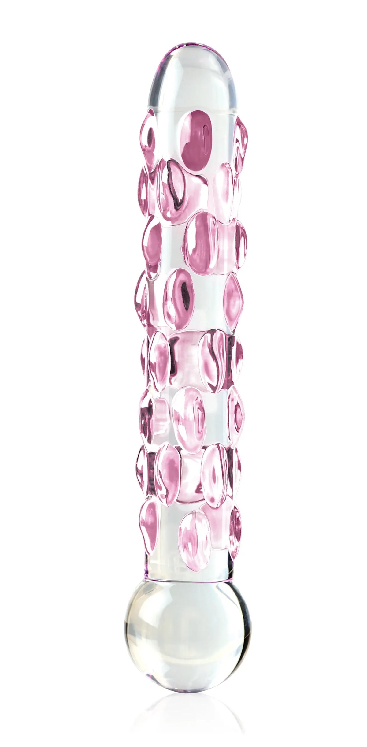 Icicles No. 7 (Clear/Pink) – Luxury Hand-Blown Glass Massager > Glass > Dildos - Tophatter Daily Deals