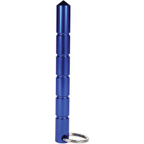 18) Units Silver Kubotan Key-Chain Aircraft-Grade Aluminum Blue Self Defense - Tophatter Daily Deals