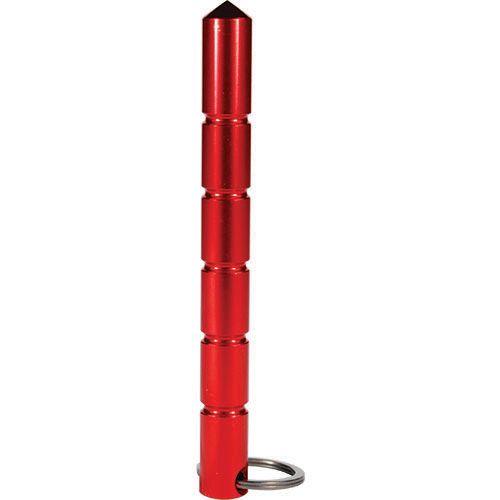 18) Units Silver Kubotan Key-Chain Aircraft-Grade Aluminum Red Self Defense - Tophatter Daily Deals