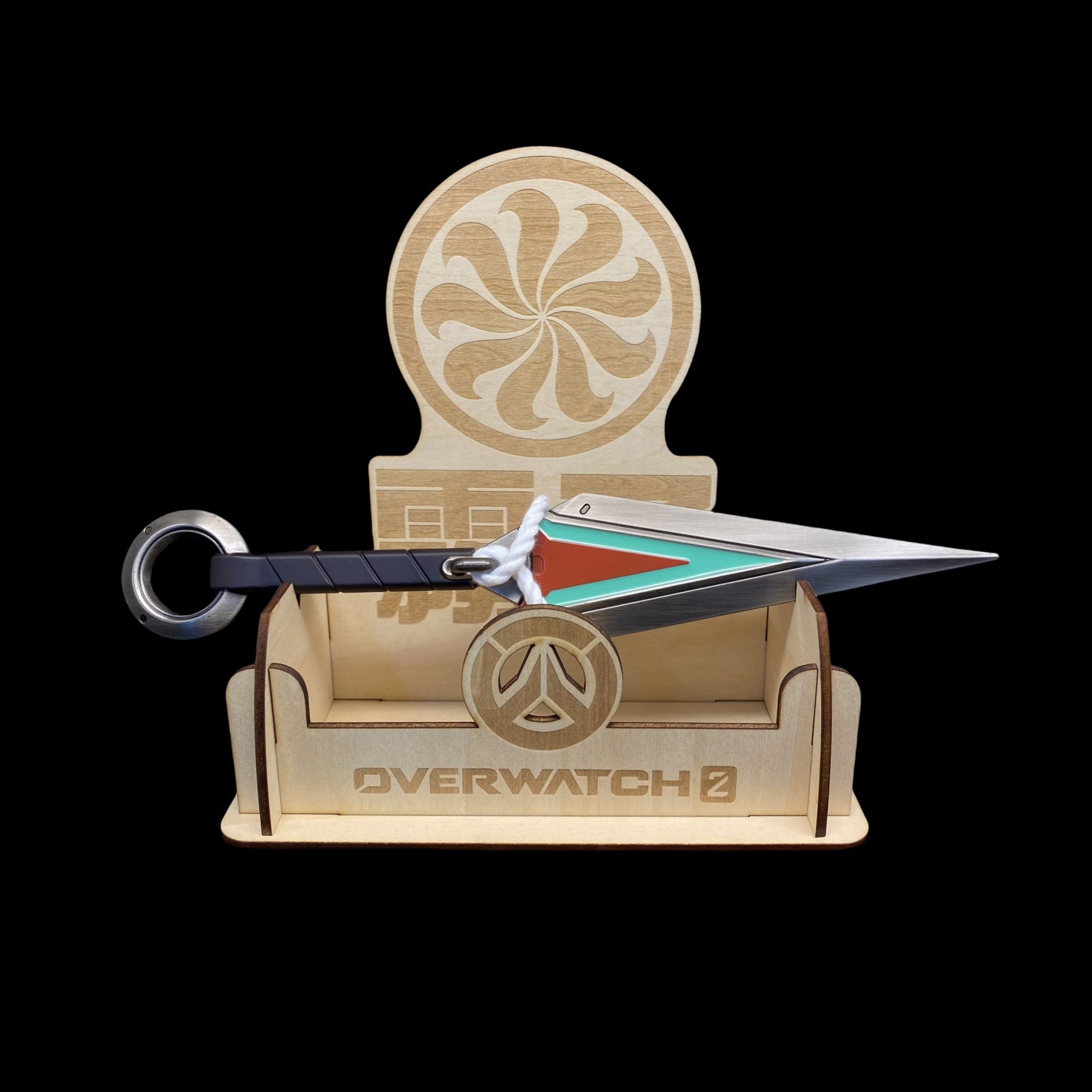 IRL OW2 Kiriko Kunai Metal Replica-Blunt Blade Version Kunai & Custom Stand - Tophatter Daily Deals