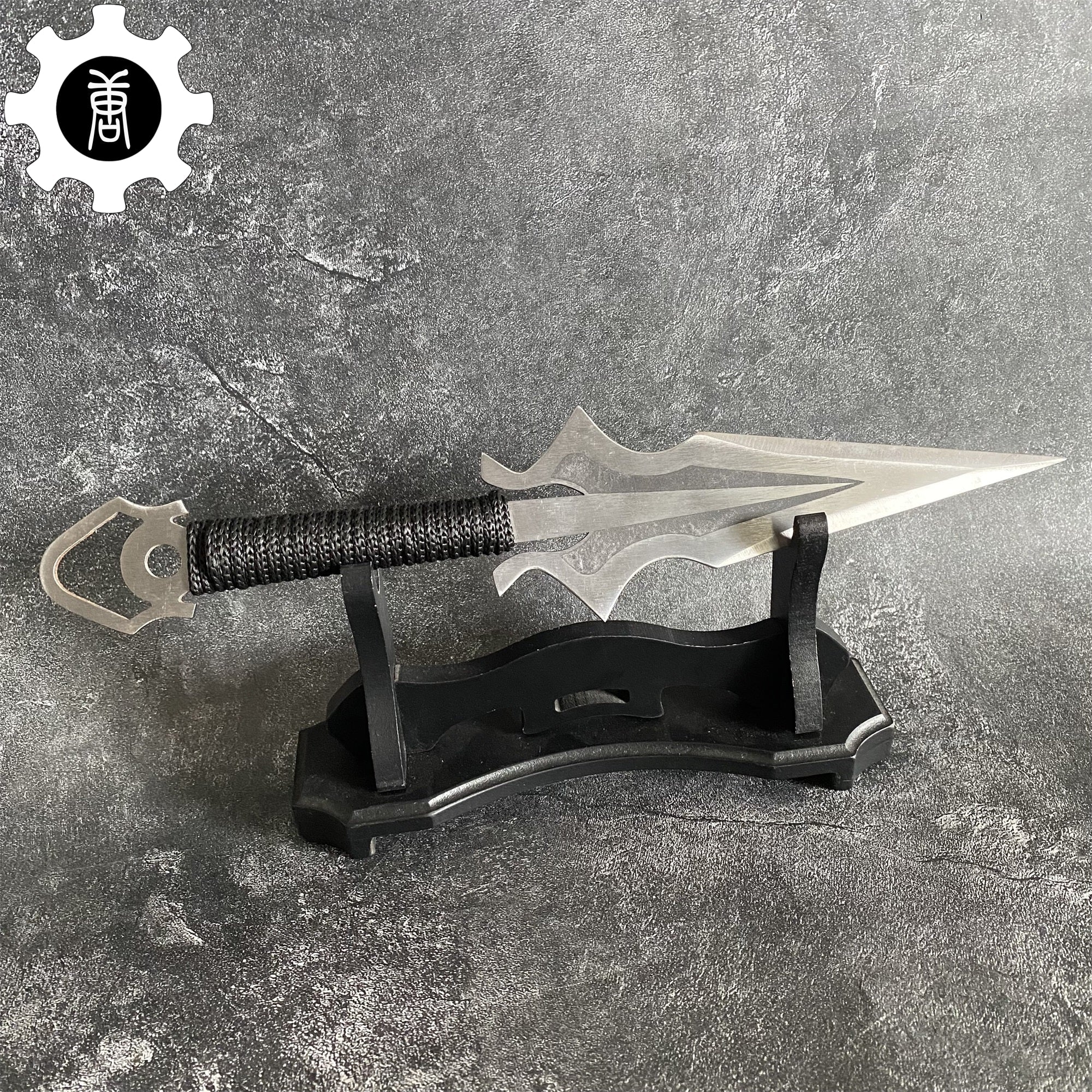 Hand-Forged Steel MK Scorpion Kunai Unboxing Knife Scorpion Kunai & Stand B - Tophatter Daily Deals