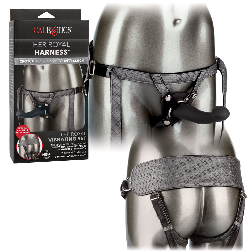 Royal Crotchless Strap On Set With Vibrating Probe Plus > Dildos > Strap On Harnesses - Tophatter Daily Deals