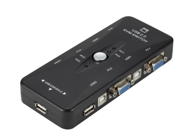 ANDOWL Q-KVM4 USB KVM SWITCH-4 PORT VGA - Tophatter's Army Deals CCTV - Tophatter Daily Deals