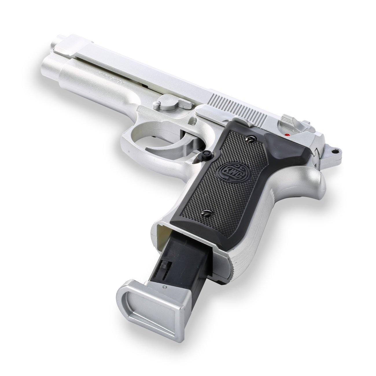 KWC 6MM BERRETA M92 AIRSOFT PISTOL - SILVER - Tophatter's Army Deals AIRSOFT - Tophatter Daily Deals