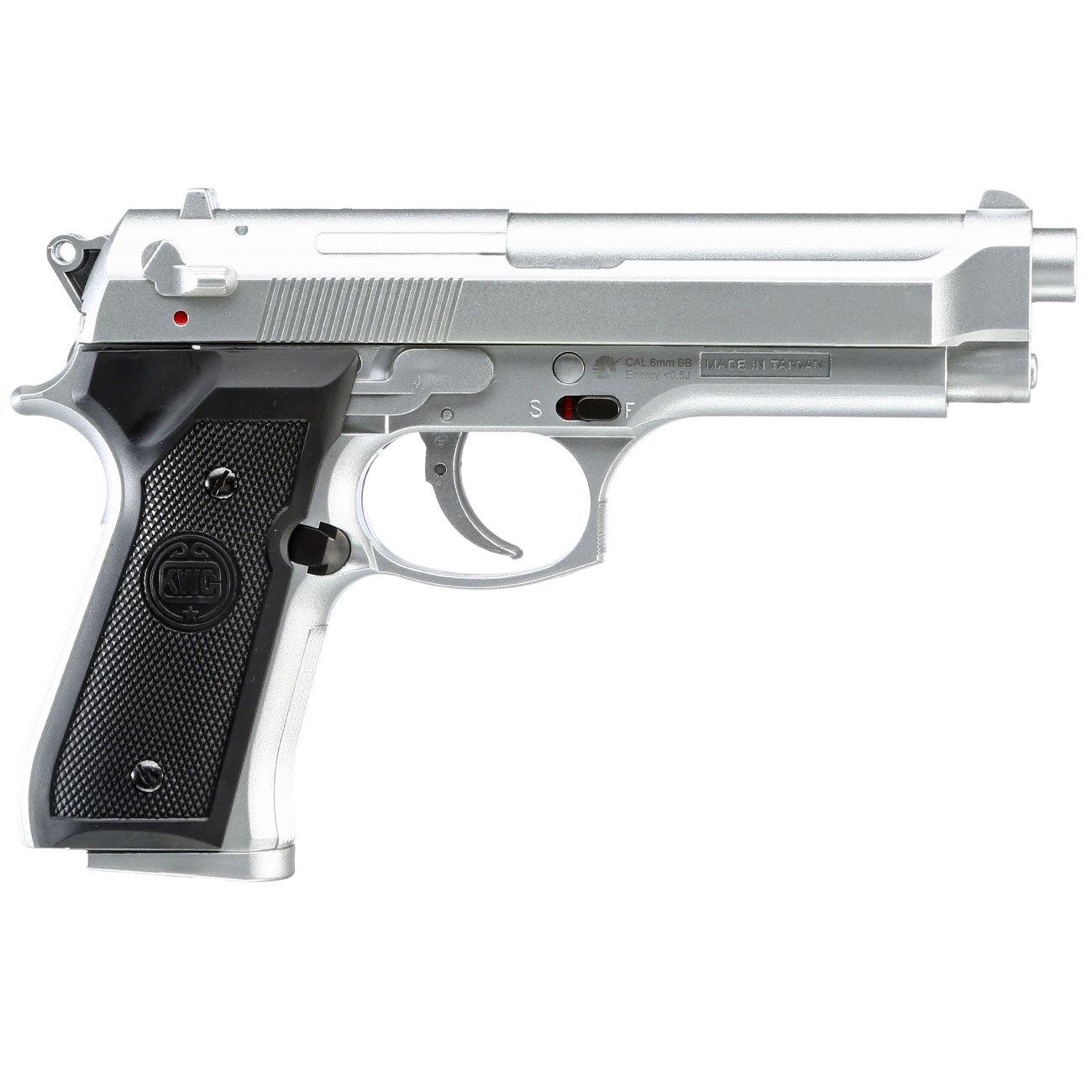KWC 6MM BERRETA M92 AIRSOFT PISTOL - SILVER - Tophatter's Army Deals AIRSOFT - Tophatter Daily Deals
