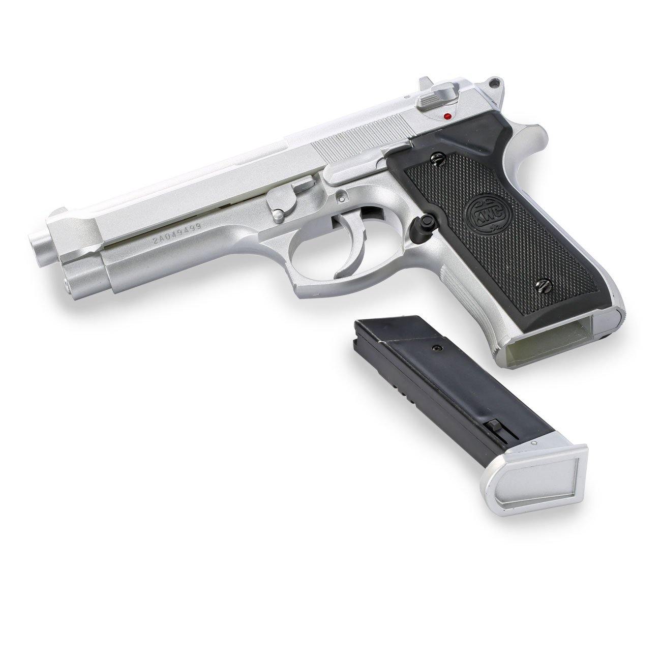 KWC 6MM BERRETA M92 AIRSOFT PISTOL - SILVER - Tophatter's Army Deals AIRSOFT - Tophatter Daily Deals