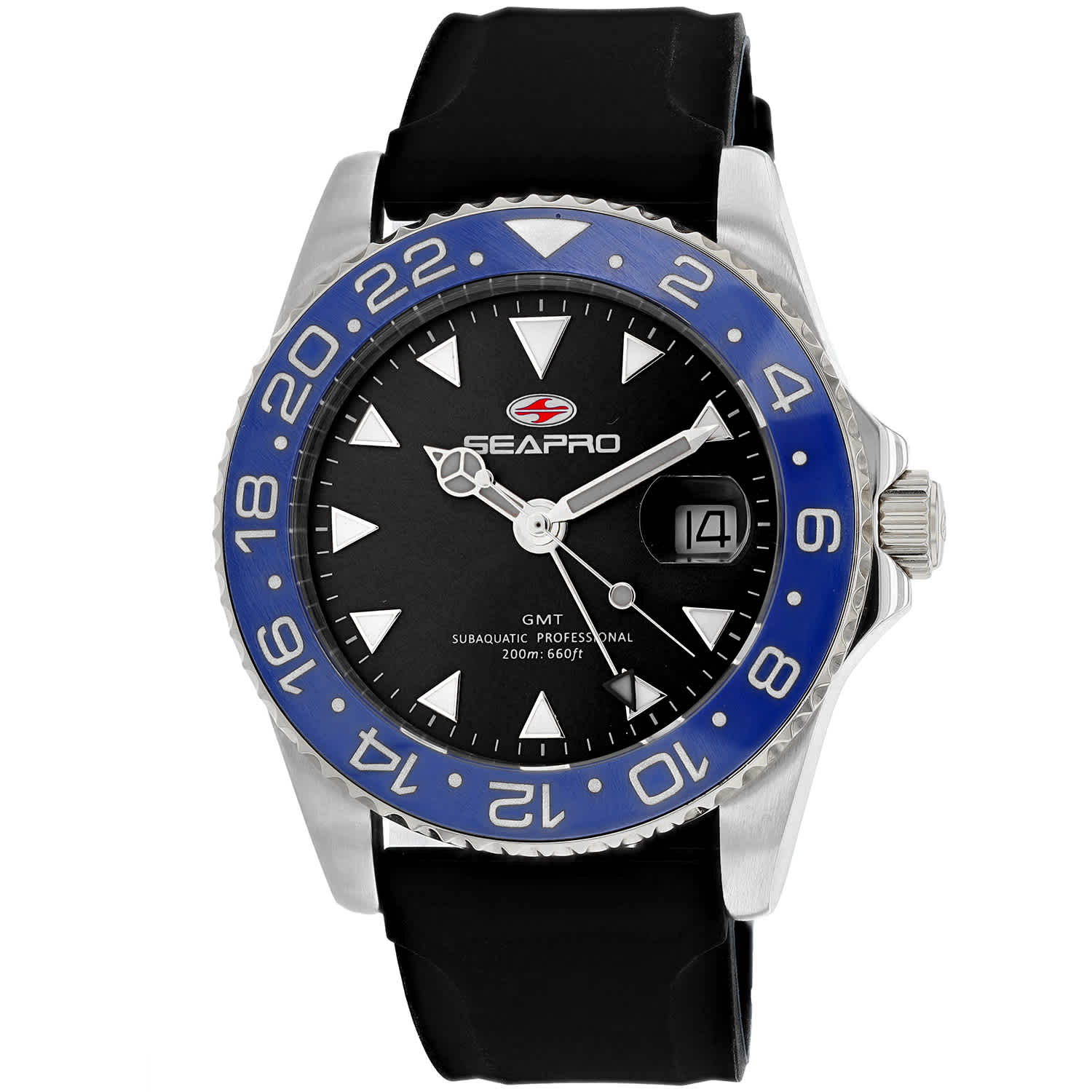 Seapro Men's Agent GMT // SP0122 Black Watches - Tophatter Daily Deals