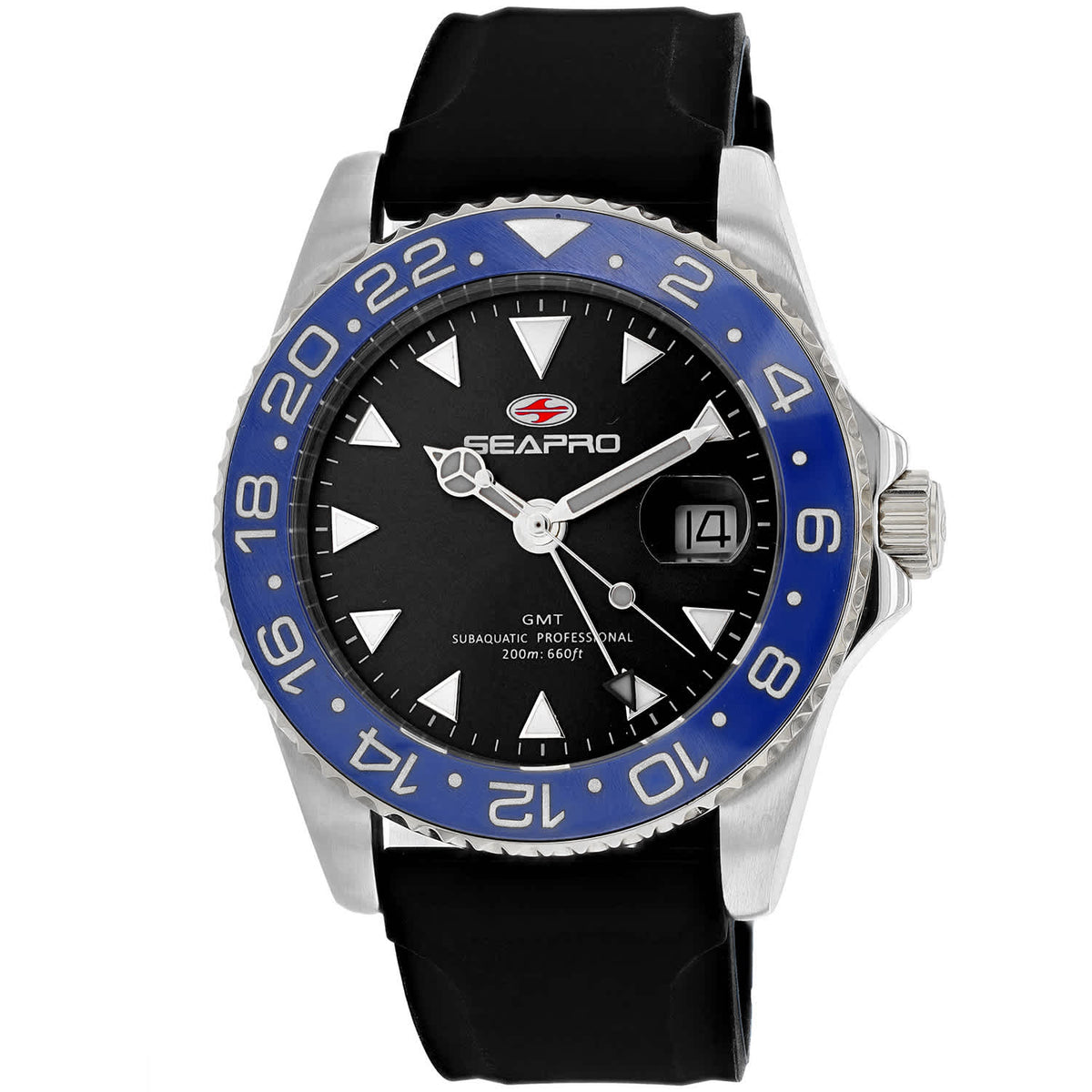 Seapro Men's Agent GMT // SP0122 Black Watches - Tophatter Daily Deals
