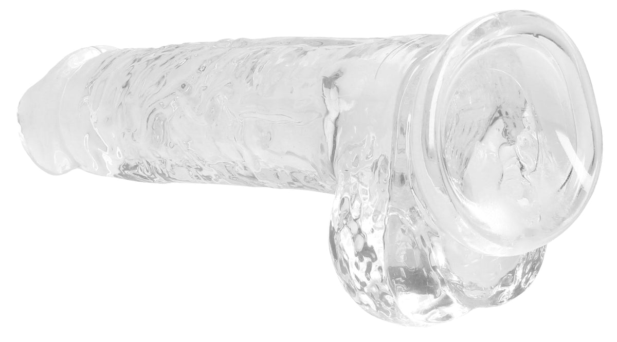 REALROCK Crystal Clear 8 Inch Realistic Dildo with Balls – Body-Safe Dildo > Dildos > Realistic Dildos - Tophatter Daily Deals