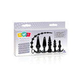 Try-Curious Anal Plug Kit (Black) – Set of 6 Body-Safe Anal Plugs > Anal Range > Butt Plug Kits - Tophatter Daily Deals