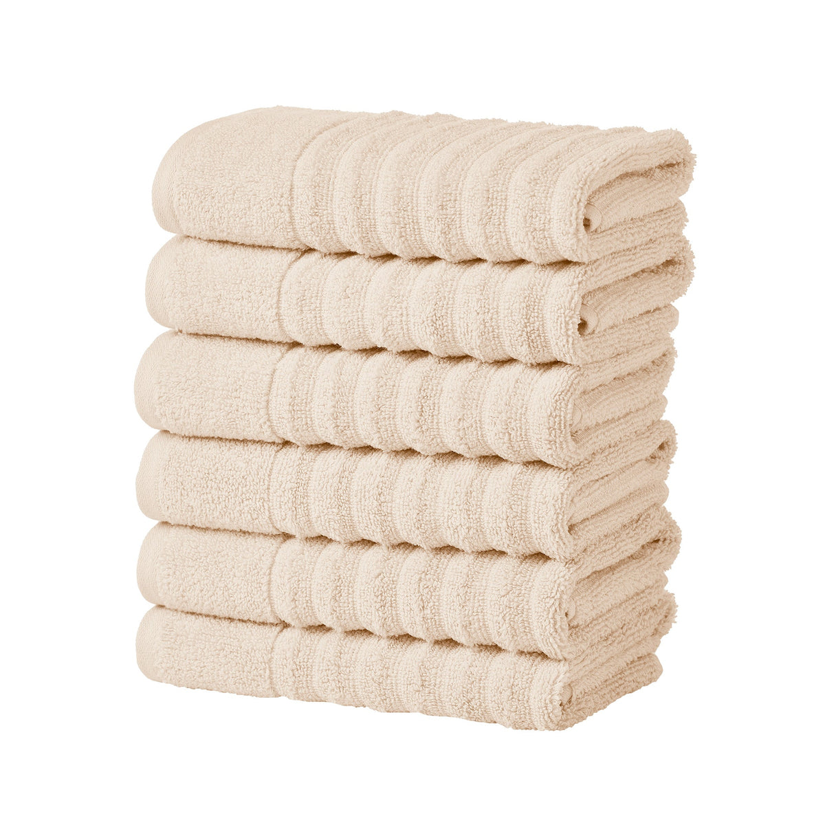Luxury Combed Cotton Bath Towel Set - Karina Collection Hand Towel (Pack of 6) Pink Sand Bath - Tophatter Daily Deals