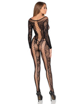 Net and Lace Crotchless Jumpsuit (Black) – Crotchless Lingerie > Clothes > Bodies and Playsuits - Tophatter Daily Deals